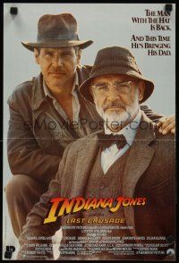 2r586 INDIANA JONES & THE LAST CRUSADE Belgian '89 portrait of Harrison Ford & Sean Connery!