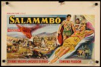 2r597 LOVES OF SALAMMBO Belgian '62 art of barbarian Edmund Purdom & sexy Jeanne Valerie!