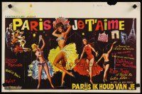 2r615 PARIS JE T'AIME Belgian '62 Julie Estrelle, cool art of sexy dancers, night life in France!