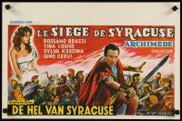 2r636 SIEGE OF SYRACUSE Belgian '62 Rossano Brazzi, Tina Louise, the amazing story of Archimedes!