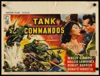 2r645 TANK COMMANDOS Belgian '59 AIP, cool different artwork of WWII tanks in battle!