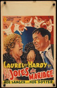 2r649 TWICE TWO Belgian R50s wacky art of Stan Laurel & Oliver Hardy, Hal Roach!