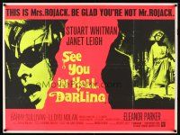 2r774 AMERICAN DREAM British quad '66 Janet Leigh, Stuart Whitman, See You In Hell, Darling!