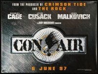 2r793 CON AIR teaser DS British quad '97 Nicholas Cage, John Cusack, John Malkovich, Steve Buscemi