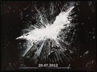2r798 DARK KNIGHT RISES teaser DS British quad '12 cool image of Batman's cowl in broken buildings!