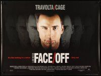 2r804 FACE/OFF DS black style British quad '97 John Travolta & Nicholas Cage switch faces, John Woo