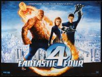 2r805 FANTASTIC FOUR teaser DS British quad '05 Jessica Alba, Michael Chiklis, Marvel super heroes!