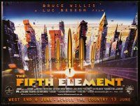 2r806 FIFTH ELEMENT advance DS British quad '97 directed by Luc Besson, cool different image!