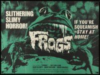 2r808 FROGS British quad '72 great horror art of man-eating amphibian, slimy & slithering!