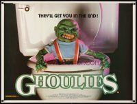 2r809 GHOULIES British quad '85 wacky image of goblin in toilet, they'll get you in the end!