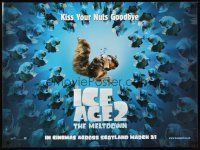 2r815 ICE AGE: THE MELTDOWN advance DS British quad '06 cgi, wacky image of squirrel & piranhas!