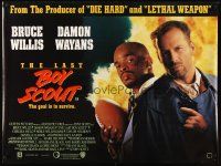 2r819 LAST BOY SCOUT British quad '91 Bruce Willis, Damon Wayans, football & gambling!