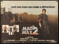 2r821 MAD MAX 2: THE ROAD WARRIOR British quad '82 Mel Gibson returns as Mad Max, cool image!