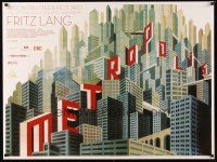 2r826 METROPOLIS DS British quad R10 Fritz Lang classic, art of city by Bilinsky!