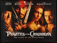 2r833 PIRATES OF THE CARIBBEAN teaser DS British quad '03 Depp, Knightley, Curse of the Black Pearl