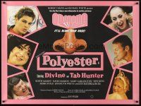 2r837 POLYESTER British quad '81 John Waters, wacky image of Divine & cast, filmed in Odorama!