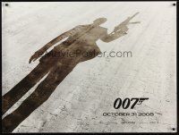 2r841 QUANTUM OF SOLACE teaser DS British quad '08 Daniel Craig as James Bond, cool shadow image!