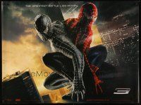 2r853 SPIDER-MAN 3 teaser DS British quad '07 Sam Raimi, Tobey Maguire in red & black costumes!
