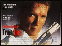 2r868 TRUE LIES DS British quad '94 Arnold Schwarzenegger, directed by James Cameron!