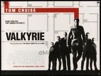 2r874 VALKYRIE DS British quad '08 Bryan Singer, Tom Cruise, German plot to assassinate Hitler!