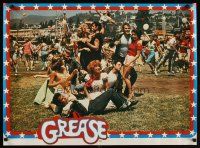 2r390 GREASE Italian commercial poster '78 cool image of cast in number in most classic musical!