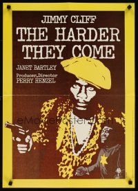 2r393 HARDER THEY COME Italian commercial poster '72 Jimmy Cliff, Jamaican reggae music!