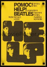 2r348 HELP Czech 11x16 R86 The Beatles, John, Paul, George & Ringo, rock & roll classic!