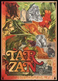 2r324 GREYSTOKE Czech 23x33 '85 Christopher Lambert as Tarzan, old-time montage art by Ziegler!