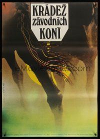 2r330 THEFT OF RACE HORSES Czech 23x33 '70s Pochiscenija skakuna, Ziegler art of horses!