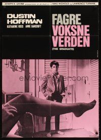 2r682 GRADUATE Danish R70s classic image of Dustin Hoffman & Anne Bancroft's sexy leg!