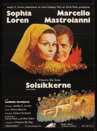 2r739 SUNFLOWER Danish '70 Vittorio De Sica's I Girasoli, Sophia Loren, Marcello Mastroianni