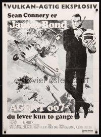2r754 YOU ONLY LIVE TWICE Danish R70s art of Sean Connery as James Bond by Robert McGinnis!