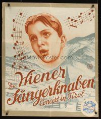 2r043 AUF FLUGELN DES GESANGES kraftbacked Dutch '55 Vienna Boy's Choir, cool art of singing boy!