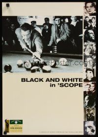 2r764 BLACK & WHITE IN 'SCOPE English half crown '90s close up of Paul Newman from The Hustler!