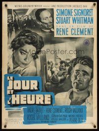 2r476 DAY & THE HOUR French 23x32 '63 Rene Clement directed, Simone Signoret & Stuart Whitman!