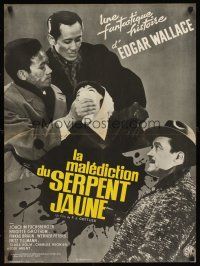 2r477 DER FLUCH DER GELBEN SCHLANGE French 23x32 '64 from Edgar Wallace's The Yellow Snake!