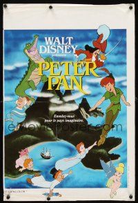 2r530 PETER PAN French 15x21 R70s Walt Disney animated cartoon fantasy classic, great art!