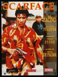 2r535 SCARFACE French 15x21 R80s bloody Al Pacino as Tony Montana, Brian De Palma