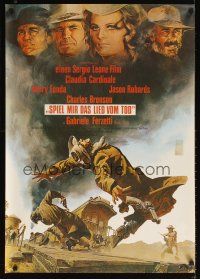 2r140 ONCE UPON A TIME IN THE WEST German R70s Leone, art of Cardinale, Fonda, Bronson & Robards!