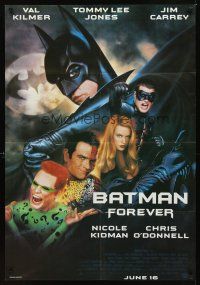 2r379 BATMAN FOREVER advance Italian 1sh '95 Val Kilmer, Nicole Kidman, Tommy Lee Jones, Jim Carrey