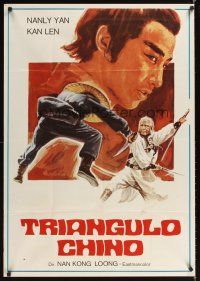 2r384 CHINESE TRIANGLE Spanish '70s Triangulo Chino, Nanly Yan & Kan Len, kung fu artwork!