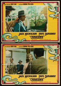 2r432 CHINATOWN 10 Italian photobustas '74 Jack Nicholson & Faye Dunaway, Roman Polanski!