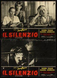 2r453 SILENCE 2 Italian photobustas '63 Ingmar Bergman's Tystnaden, Ingrid Thulin!