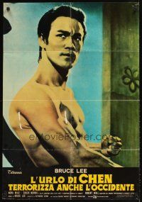 2r421 RETURN OF THE DRAGON Italian lrg pbusta '74 Bruce Lee classic, great image of Lee!