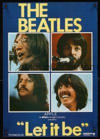 2r187 LET IT BE JapaneseEnglish14x21 '70 The Beatles, Lennon, McCartney, Starr, George Harrison!
