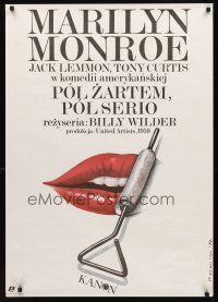 2r308 SOME LIKE IT HOT Polish 27x38 R87 different art of sexy Marilyn Monroe's lips!