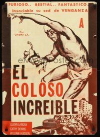 2r219 AMAZING COLOSSAL MAN Spanish '57 AIP, Bert I. Gordon, great art of the giant monster!