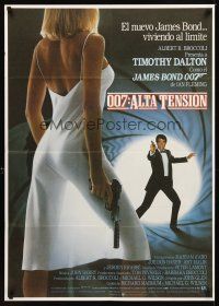 2r240 LIVING DAYLIGHTS Spanish '87 Timothy Dalton as James Bond & sexy Maryam d'Abo with gun!