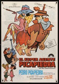 2r242 MAN CALLED FLINTSTONE Spanish '66 Hanna-Barbera, Fred, Barney, Wilma & Betty, spy spoof!