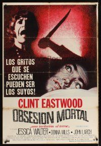 2r244 PLAY MISTY FOR ME Spanish '71 Clint Eastwood, Jessica Walter, an invitation to terror!